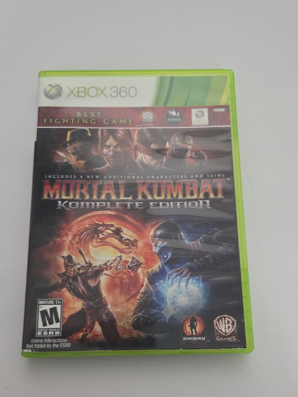 Mortal Kombat Komplete Edition Xbox 360 - Green Case